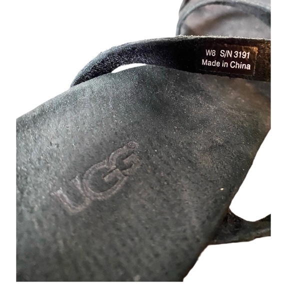 UGG Australia Black Suede Wedge Heels - Picture 5 of 6